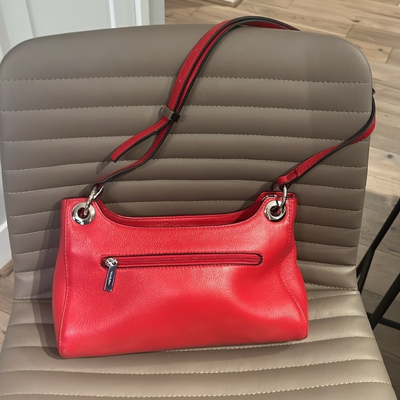Red small real leather bag Frederic T Paris - Picture 4 of 8